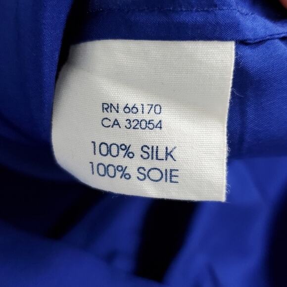 Anthropologie Edme & Esyllte Blue Silk Blouse - Picture 5 of 9
